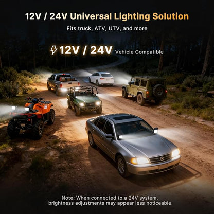 LED Pod Lights 18W Flood Beam, Smart App Controlled Off Road Driving Lights Supports CarPlay/Android Auto, IP67 Waterproof 6000K White Lamps for Trucks, ATV, UTV, SUV, Boat (2 Pack)