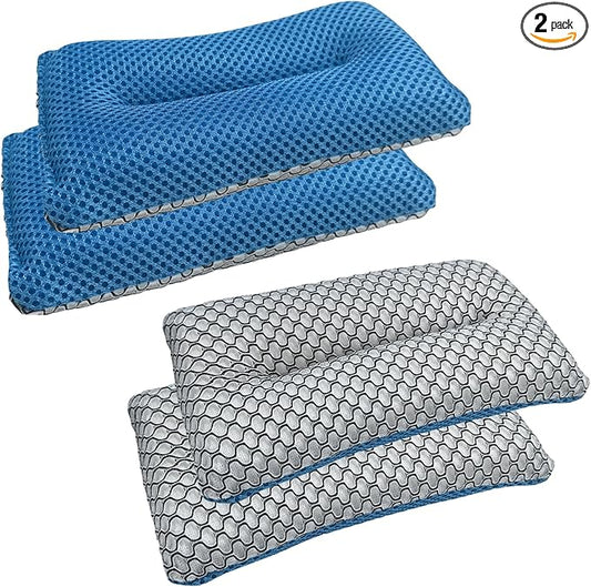 4 PCS Two-Sided Car Wash Sponge, Non-Scratch Microfiber Sponge Pad Soft Mesh Scrubber, Washable Foam Scrub Pads Absorbent Applicator for Cleaning Detailing, Car Accessories (4 PCS)