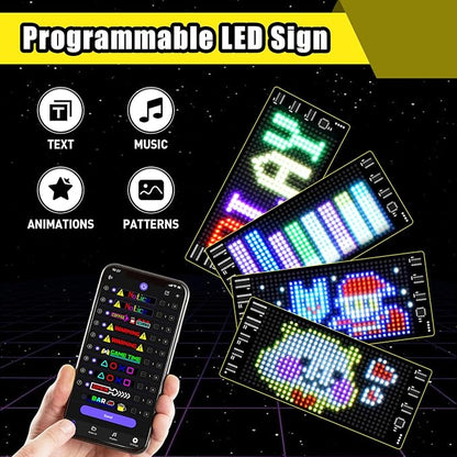 Light Signs for Car | Programmable LED Car Sign | Flexible LED Advertising Sign | Bluetooth APP | Custom Editor Animations/Text/Graffiti