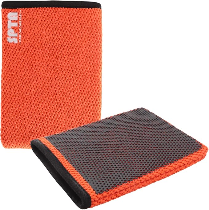 SPTA Clay Mitt, Pro Medium Grade Clay Bar Infused Mitt, Car Detailing Glove Quickly Removes Debris from Your Paint, Glass, Wheels, & More -CB306