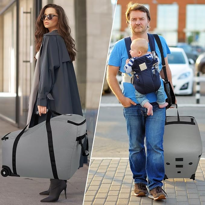SCTEL Car Seat Bags for Air Travel Fit Chicco Keyfit 35 and Anti-rebound Bar Base, Fit Doona Car Seat Stroller and Base, Nuna Pipa Travel Bag, Infant Car Seat Bag, Doona Travel Bag