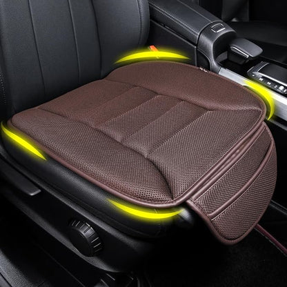 Lofty Aim Premium Car Seat Cushion, Driver Cushion with Comfort Memory Foam & Non-Slip Rubber Bottom, Car Seat Pad Works with 95% of Vehicles and Office Chair or Home - 4D Brown
