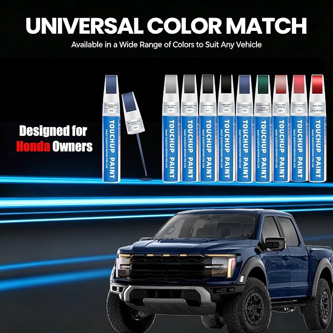 Antimatter Blue Metallic(HX) Touch Up Paint Compatible with Ford 2-in-1 Car Scratch Repair Pen for Rock Chips, Door Scratches&Paint Nicks Exact Color Match Quick Dry DIY Fix for F-150 Explorer