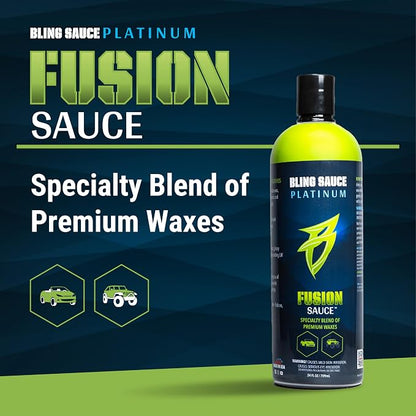 Bling Sauce Platinum Fusion Sauce, Vanilla Scent, Graphene & Ceramic Car Wax Blend for Maximum Gloss & Shine, 24oz.