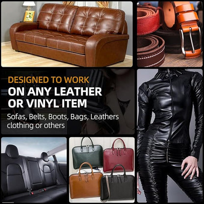 Leather Recoloring Balm, Leather Color Restorer, Leather Restorer for Couches, Leather Scratch Remover, Leather Scratch Repair, Leather Repair Kit for Furniture, Leather Dye (Gray)