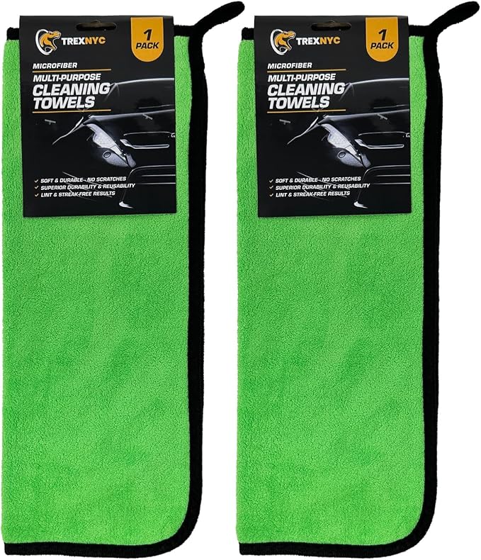 Microfiber Cleaning Cloth Set - Soft & Durable Cleaning Towels with Superior Durability & Reusability (2 Packs, Cleaning Towels, 1 Count)