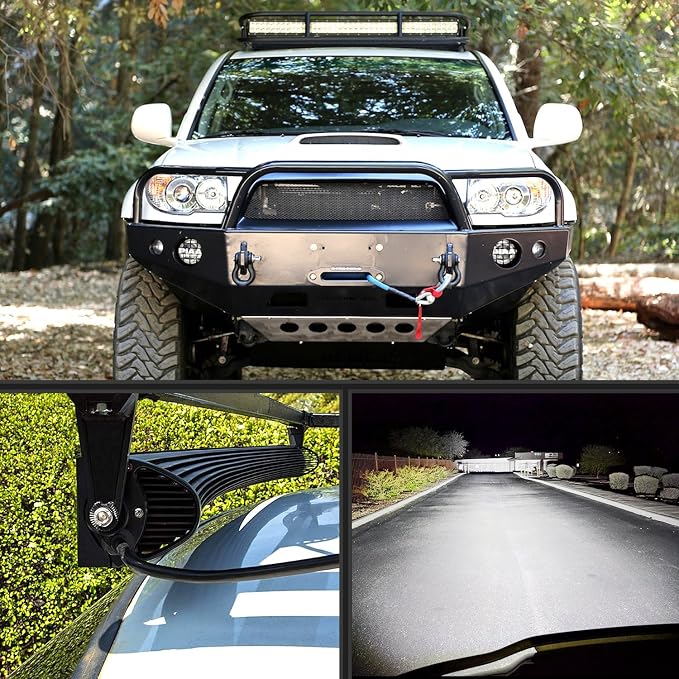 Nilight - 70016C-A 32" 180W Curved Spot Flood Combo High Power LED Driving Lamp LED Light Bar Off Road Fog Driving Work Light for SUV Boat Jeep Lamp