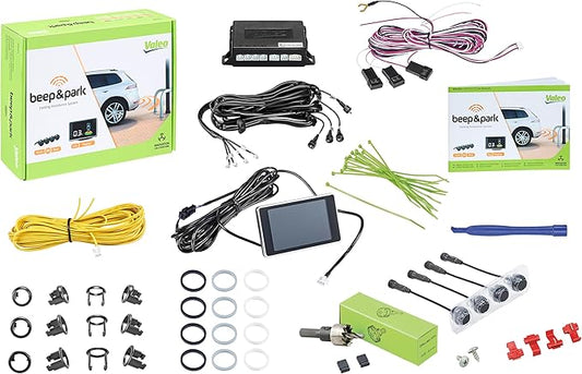 VALEO Beep and Park Parking Assistance Kit with 4 Sensors and LCD Display - Front or Rear Munting 632201