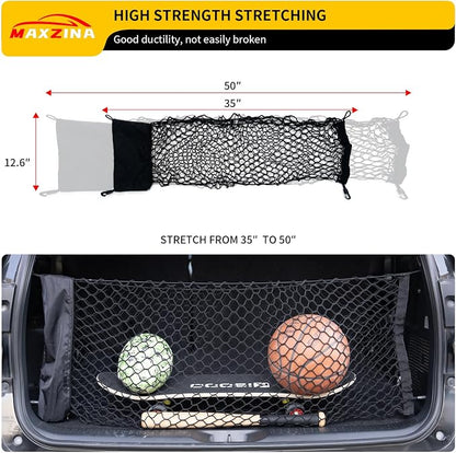 Cargo Net Compatible with 2020-2025 Kia Telluride Truck Bed Cargo Net 2.89'×1.05' Double Layer Envelope Style Dense Mesh Trunk Organizer for 2024 Telluride Exterior Accessories