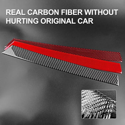 AIRSPEED for BMW E46 1998-2006 Center Console Interior Lower Window Inner Trim Strip – Black Carbon Fiber