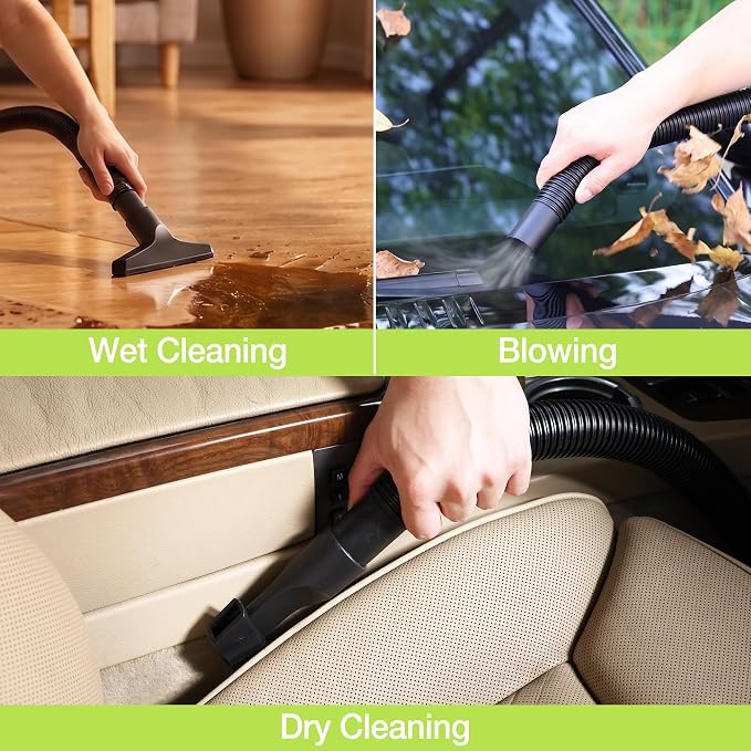 WORKPRO 1.5 Gallon Wet Dry Vacuum Cleaner, 2.5 Peak HP Portable Shop Vacuum with Powerful Suction, Lightweight Wet/Dry Vac for Car, Garage & Home Cleaning, Wall-Mount Storage