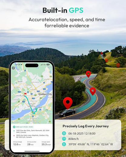 BOTSLAB G300 PLUS 4K DUAL Dash Cam Front and Rear [Updated Version], STARVIS 2 Sensor, 64GB Card Included, Voice Control, 5GHz WiFi Dashcam Front and Rear Camera, GPS,WDR Night Vision,24H Parking Mode
