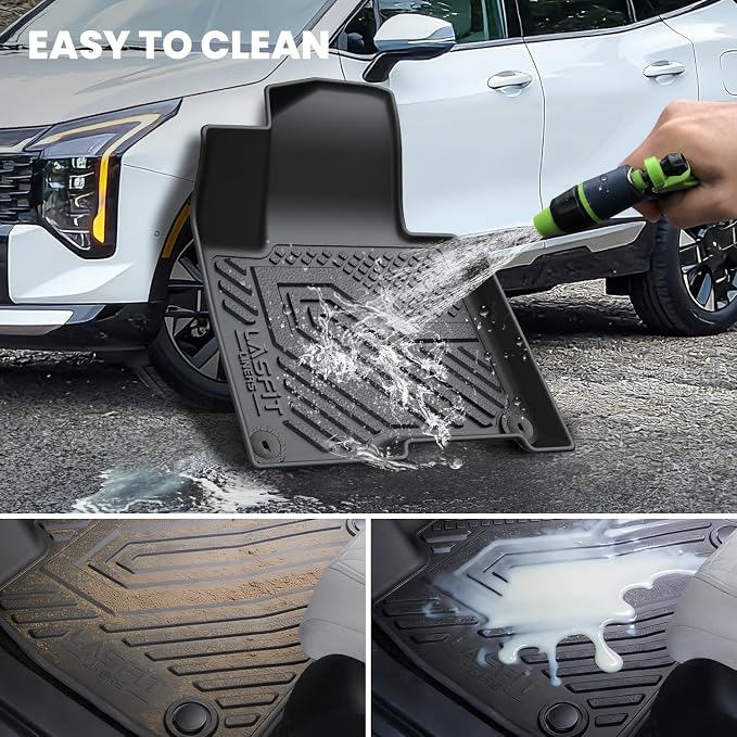 LASFIT Floor Mats & Cargo Mat for Kia Sportage PHEV 2025 2024 2023 (Fit with Subwoofer, Not Fit Gas/Hybrid), All Weather TPE Mats Custom Fit Floor Liners & Trunk Mat for Kia Sportage 2023-2025