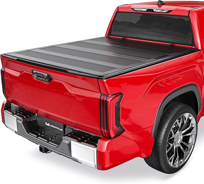 MOSTPLUS Low-Profile Hard Quad FOLD Truck Bed Tonneau Cover Compatible with 2022 2023 2024 Toyota Tundra 5.5FT 2WD/4WD