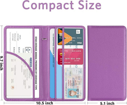 CoBak Car Registration and Insurance Holder - Vehicle Glove Box Car Organizer,Auto Truck Comparment Accessories Case with Magnetic Closure for Essential Document,Driver License,Cards