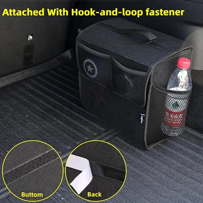 Car Trunk Organizer,Soft Felt Car Bag Organizer 12x7x12 inch Folding,for Honda CRV Civic Accord Ford Focus Fusion Toyota RAV4 Jeep SUV/Truck/Sedan/Van