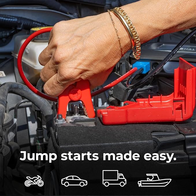 Halo Bolt 1500A Car Battery Jump Starter with Large Digital Screen, Portable 12V Lithium Battery Jump Starter, Portable Power Bank, 3-Mode LED Flashlight, Safe & Simple Design, TSA Approved - Green