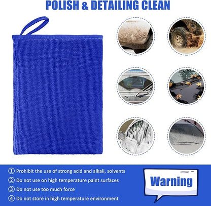 Windspeed 2Pack Clay Mitt, Microfiber Clay Bar for Car Detailing, Medium Grade Clay Bar Glove Clay Towel Auto Detailing for Cleaning Auto Clay Mitt (Blue)