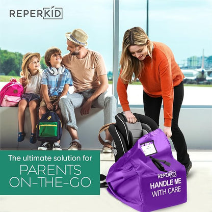 reperkid Premium Car Seat Travel Bag for Airplane - Durable, Universal Fit, Water-Resistant Gate Check Bag with Adjustable Carry Straps - for Safe and Hassle-Free Travel | Adjustable Padded Backpack Straps, Reinforced Stitching, Fits All Car Seat Types...