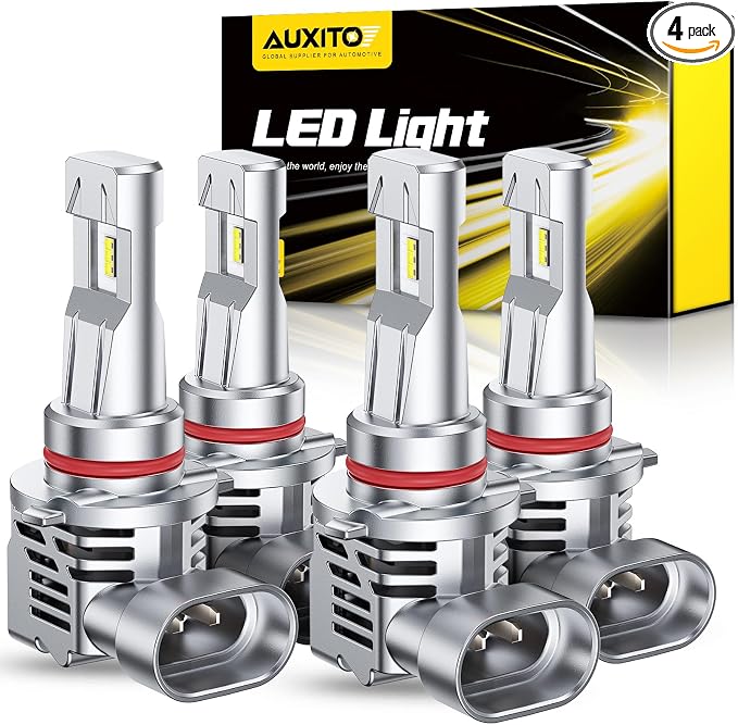 AUXITO 9005 9006 LED HeadIight Bulbs HB3 HB4 Light 1500% Ultra-Bright, 6500K Cool White, Plug N Play, 50000Hrs Long Lifespan, No Flicker, 99% Compatibility, Pack of 2