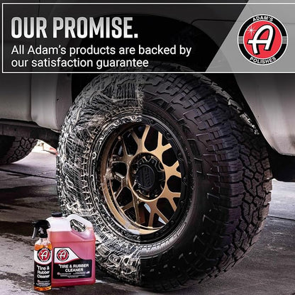 Adam's Tire & Rubber Cleaner (16 oz) - Removes Discoloration From Tires Quickly - Works Great on Tires, Rubber & Plastic Trim and Rubber Floor Mats