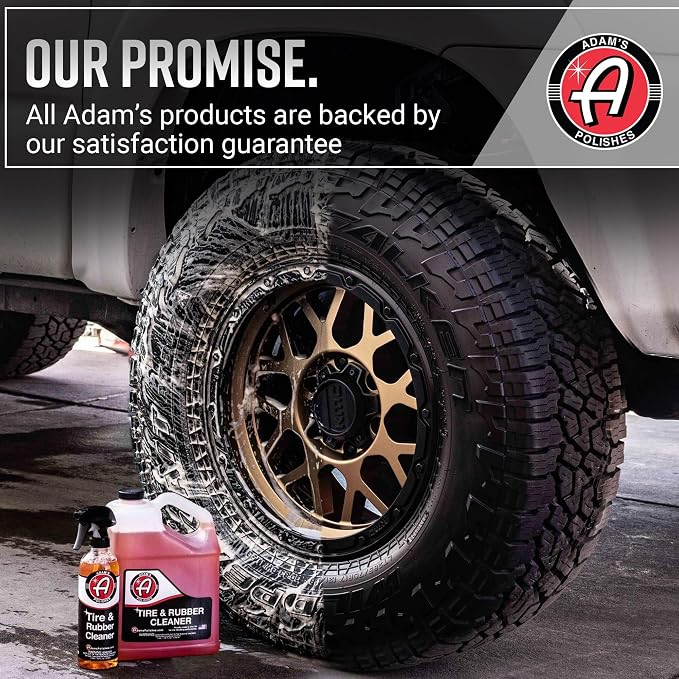 Adam's Polishes Tire & Rubber Cleaner (2-Pack) - Removes Discoloration from Tires Quickly - Works Great on Tires, Rubber & Plastic Trim, and Rubber Floor Mats