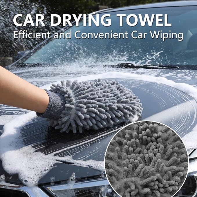 10PCS Car Wheel Cleaning Kit – Metal-Free Rim & Tire Brush Set with Wool Brush, Microfiber Cloths, Wax Pads & Storage Bag, Scratch-Free Detailing Tools for Cars Trucks SUVs RVs