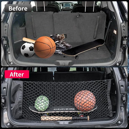 Cargo Net Compatible with 2014-2025 2026 Toyota Highlander Envelope Style Trunk Storage and Organizer Dense Mesh with Storage Bags Luggage Net for 2025 Highlander Exterior Accessories