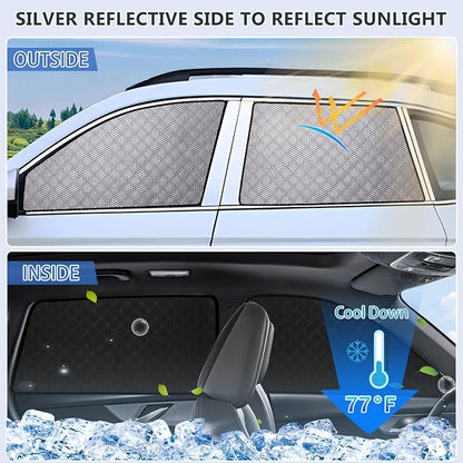 ZATOOTO Side Window Shade Cover for Toyota 4Runner 2017-Now, Double Layer Window Sunshade with Breathable Mesh Screen and Reversible Design Blackout Privacy Shade & UV Protection for Sleeping Camping