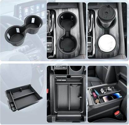 BIBIBO 2Pack for 2026 Honda Passport Center Console Organizer for 2026 Honda Passport Console Organizer+Cup Holder 2026 Passport Accessories 2026 Passport