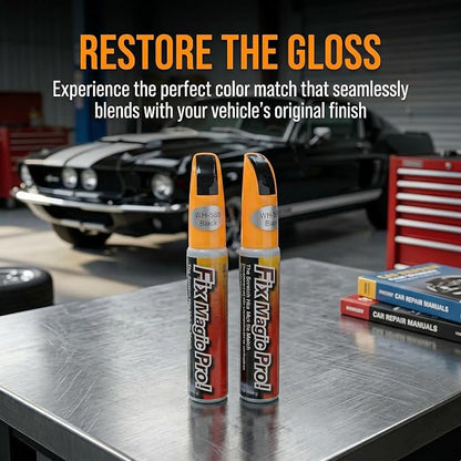 Universal Gloss Black Touch Up Paint for Cars, 2-in-1 Car Paint Pen & Car Scratch Repair Pen for Vehicle Scratches, Chips and Scuffs, Quick-Dry & Weather-Resistant Fix Kit - 2 Pack (12ml / 0.4 fl oz)
