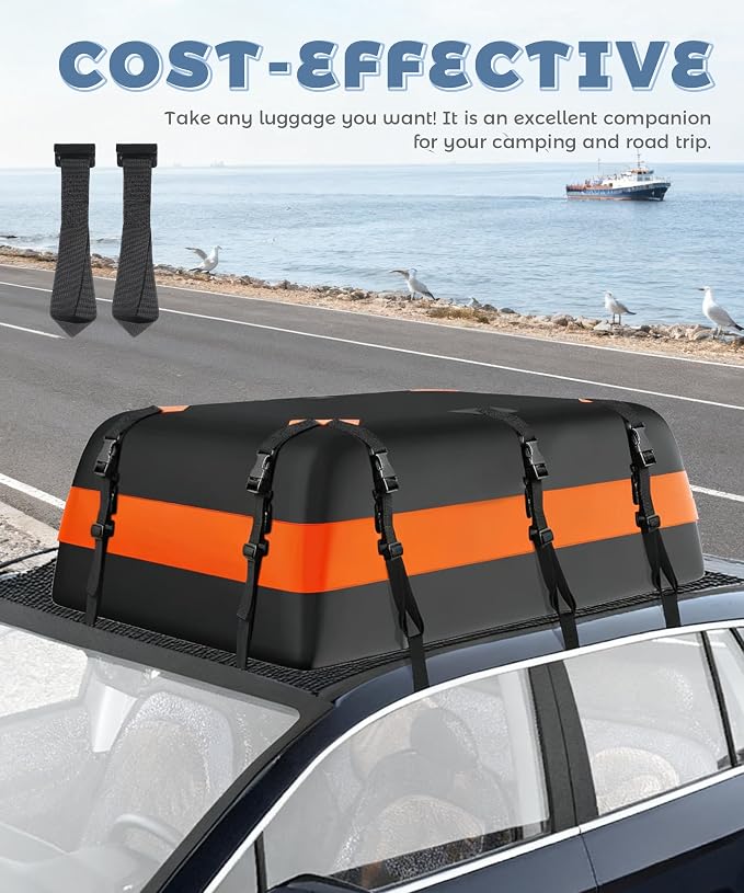6PCS Roof Rack Straps,Car Accessories Universal Rooftop Cargo Tie Down Hook Straps,Automotive Roof Cargo Carrier Door Hook,Secures Any Car Roof Luggage Bag,Suitable for Most Car Models