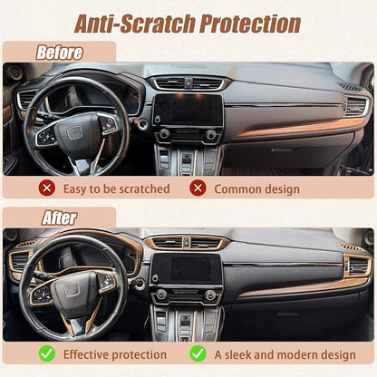 Interior Trim Kit for Honda CR-V 2017-2022 Wood Grain Pattern 9Pcs