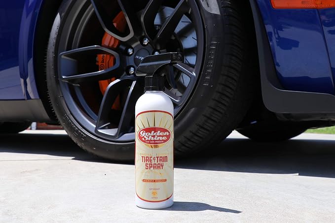 GOLDEN SHINE Tire and Trim Spray Shine and UV Protection, 16 Ounce Bottle 17016