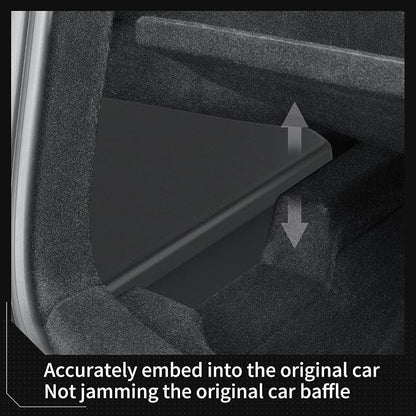 LUCKEASY Rear Trunk Storage Bins Fit for Tesla Model Y Juniper 2025 2026 Standard & Premium & Performance Trunk Side Storage Box with Lids Rear Cargo Garbage Bins Juniper 2026 Accessories Black TPE