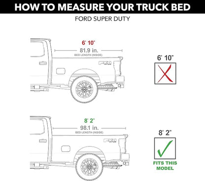 RealTruck TruXedo Lo Pro Soft Roll Up Truck Bed Tonneau Cover | 579601 | Fits 2017 - 2024 Ford F-250/350/450 Super Duty 8' 2" Bed (98.1")