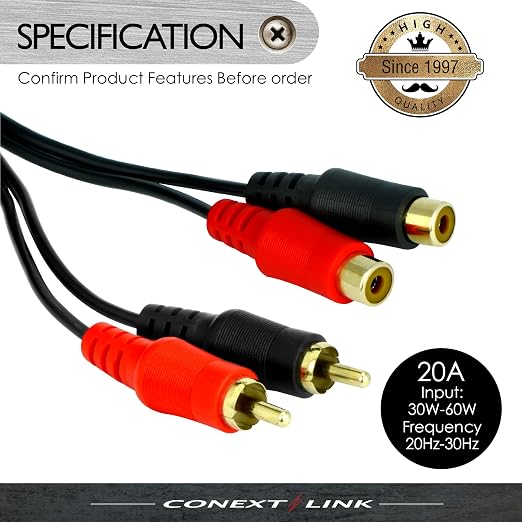RCA Stereo 2 Channel Ground Loop Isolator Signal Noise Filter Suppressor Reducer Alternator for Car Audio Stereo（13600） (Pack of 2)