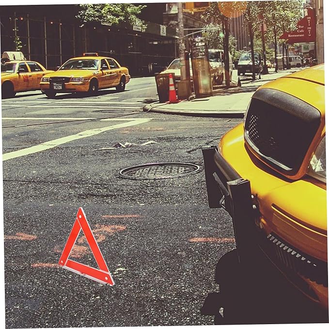 PartyKindom Safety Triangle for Trucks Emergency Warning Sign Kit Easy Setup Triangle Markers