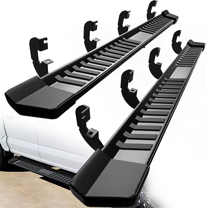 YITAMOTOR 6 Inches Running Boards Compatible with 2019-2026 Chevy Silverado/GMC Sierra 1500 Crew Cab, 2020-2026 2500HD 3500HD Crew Cab Side Steps Textured Black Nerf Bars(Excl. 2019 1500 LD)