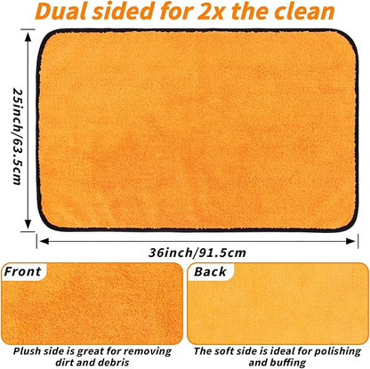 6PCS Microfiber Towels for Cars 36x25 Inch Microfiber Cleaning Cloths Bulk Soft Car Detailng Towel Cloths 450 GSM Detailing Buffing Quick Drying Towel Polishing Waxing Auto Detailing Towel Cloth