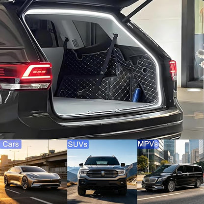 157.48" SUV Trunk LED Light Strip, 6000K Bright Cargo Area Lighting for Trunk Organizer/Mat Setup, Waterproof Interior Tailgate Lamp for SUV/MPV(White)