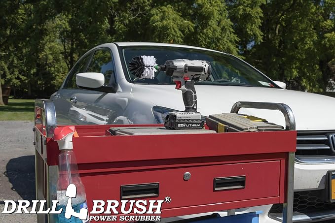 Truck Cleaning Accessories - Car Cleaning Supplies - Glass Cleaning Brush - Car Mats Dirt Lifter - Carpet Cleaning Tool - Upholstery Scrubbing Set - Windshield Shiner - Wheel Brush - Tire Cleaning Kit