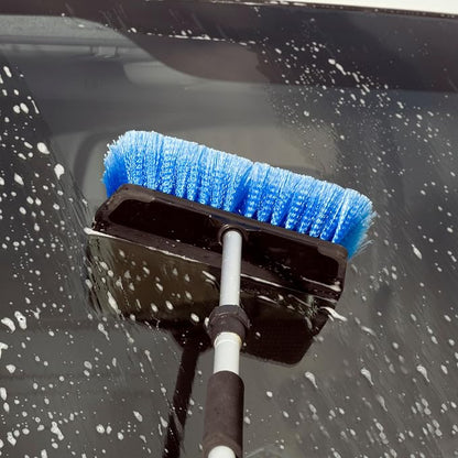 Unger - 964810 Professional HydroPower Soft Brush with Squeegee, 10" Blue