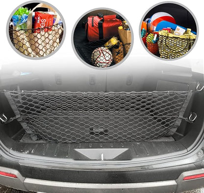 Envelope Style Trunk Mesh Cargo Net for Chevrolet Equinox 2010-2024 - Car Accessories - Premium Trunk Organizers and Storage - Cargo Net for SUV - Vehicle Carrier Organizer for Chevrolet Equinox