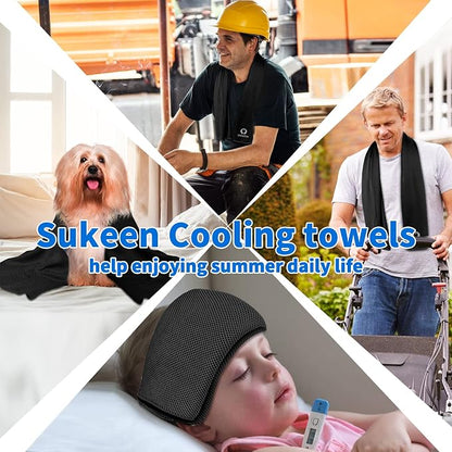 Sukeen Cooling Towel for Neck and Face (40"x12"), Microfiber Bulk Cooling Towels for Athletes Cooling Neck Wraps Instant Cooling Towels for Yoga,Gym,Golf,Running,Fitness and Workout