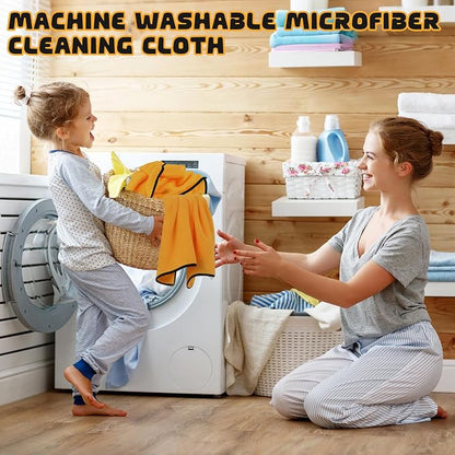 Tallew 100 Pcs Yellow Microfiber Towels: 16"x16" Microfiber Drying Towels Bulk Micro Fiber Car Cleaning Cloth for Cars Drying Washing Polishing Cleaning Household Supplies