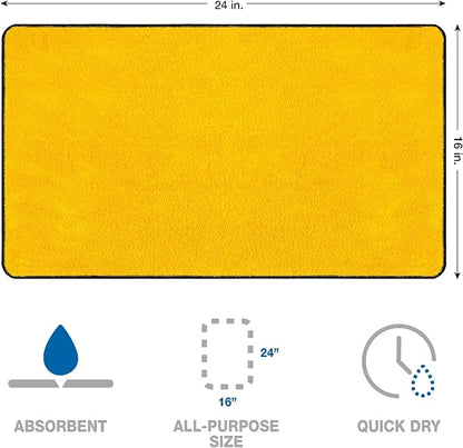 Detailer's Preference Dual Pile 400 GSM Microfiber Towels with Black Trim, All-Purpose Terry Weave Cleaning Cloths for Auto, Home, Boat, Scratch-Free & Reusable, 16x24 Inches, 12-Pack