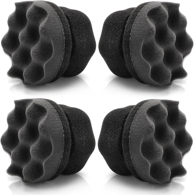 Yesland Tire Dressing Applicator, 4 Pack Tire Shine Applicator Dressing Pad - Hex Grip Design Car Cleaning Supplies - Durable & Reusable Tire Foam for Tire Detailing