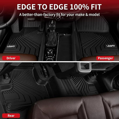 LASFIT Floor Mats & Cargo Mat for Volvo XC60 (2018-2026),XC60 All Weather Floor Liner TPE Custom Fit 1st & 2nd Row Car Mats and Floor Mats for XC60 Automotive Accessories(Not Fit PHEV (T8 Models))