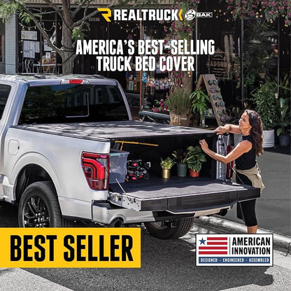 RealTruck BAK BAKFlip MX4 Hard Folding Truck Bed Tonneau Cover | 448327 | Fits 2015-2020 Ford F-150 6' 7" Bed (78.9")